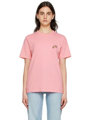 Розовая футболка Maison Kitsuné