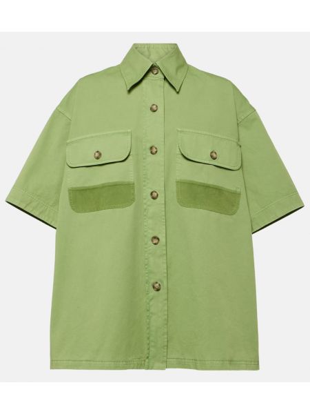 Памучна риза Stella Mccartney зелено
