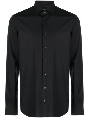 Памучна риза Michael Kors Collection черно