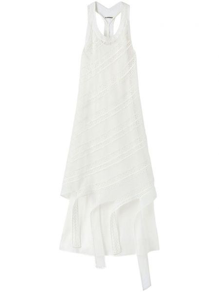 Вечерна рокля с дантела Jil Sander бяло