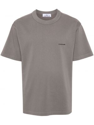T-shirt aus baumwoll Stone Island grau