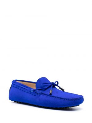 Wildleder loafer mit schleife Roberto Cavalli blau