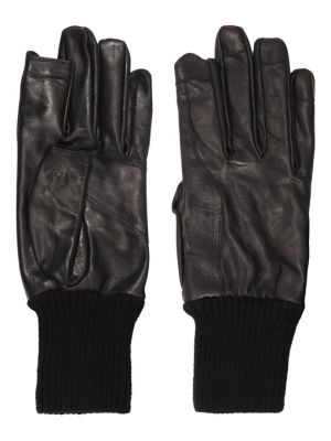 Кожаные перчатки Rick Owens черные