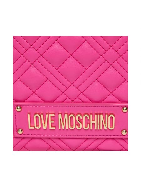Body de cuero acolchado de cuero sintético Love Moschino rosa