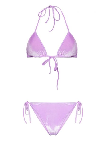 Žametne bikini iz rebrastega žameta Mc2 Saint Barth vijolična