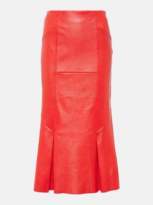 Kožená sukňa Stouls červená