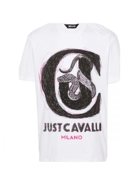 Polo majica sa dugačkim rukavima Roberto Cavalli bijela