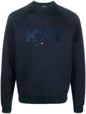 Raštuotas džemperis Kiton mėlyna
