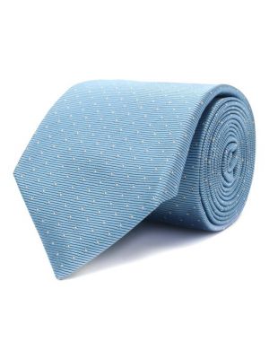 Шелковый галстук Zilli голубой