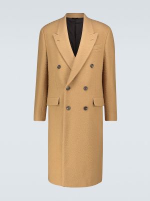 Vlnený kabát Fendi - Béžová