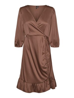 Koktel haljina Vero Moda smeđa