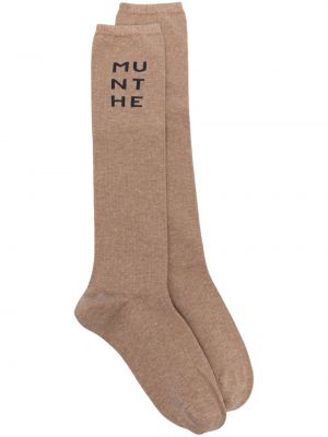 Чорапи Munthe кафяво
