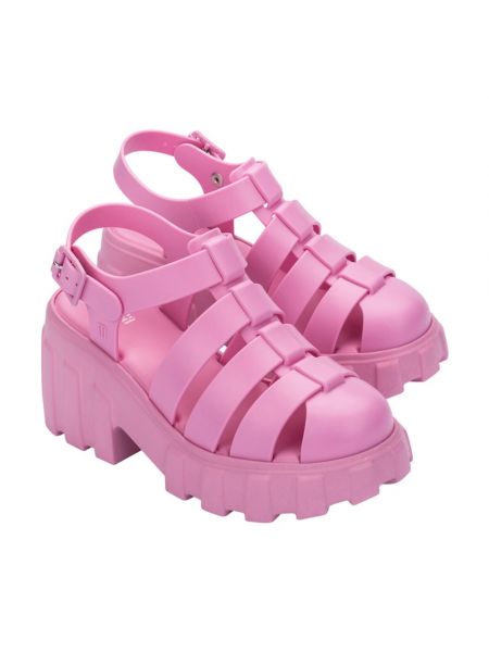 Plateau sandale mit absatz mit hohem absatz Melissa pink