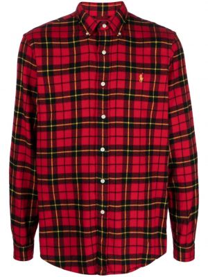 Карирана риза от филц Polo Ralph Lauren червено