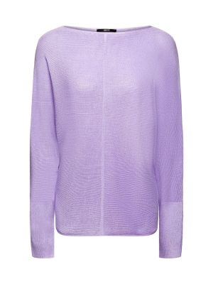 Jednofarebný bavlnený priliehavý sveter Esprit Collection