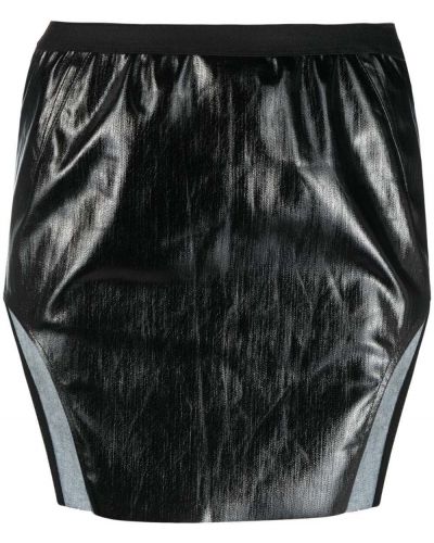 Falda de cuero Rick Owens negro