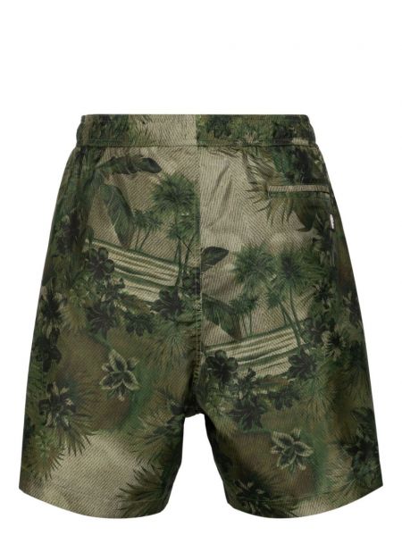 Shorts à imprimé à imprimé camouflage Roberto Cavalli vert