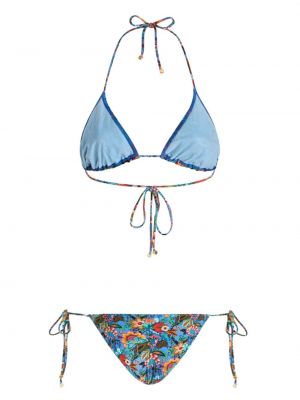 Bikini z nadrukiem Etro niebieski
