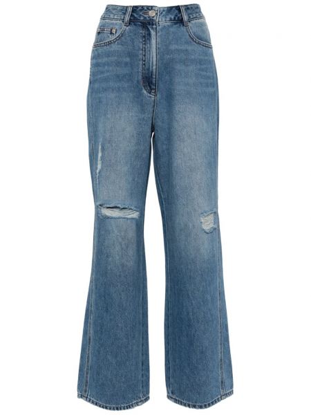Bootcut džínsy s vysokým pásom Studio Tomboy modrá