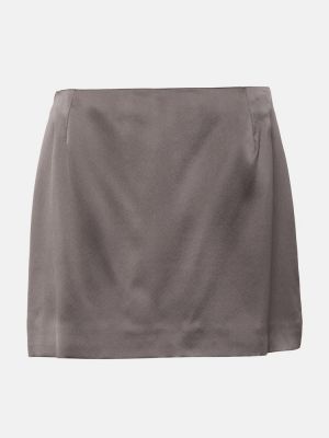 Svilena mini suknja Peter Do siva