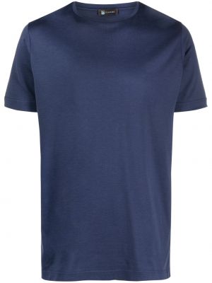Bombažna svilena majica Colombo modra