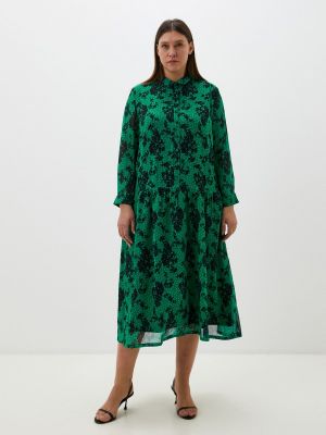 Платье-рубашка Vera Moni зеленое