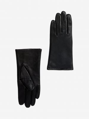 Kožené rukavice Marks & Spencer černé