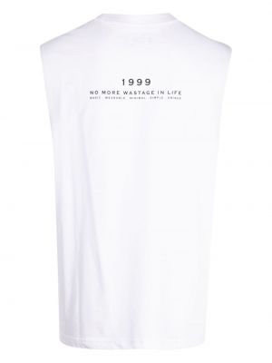 Chemise brodée avec imprimé slogan en coton Izzue blanc