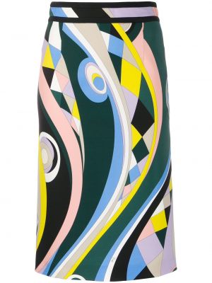Falda de tubo ajustada con estampado con estampado abstracto Emilio Pucci
