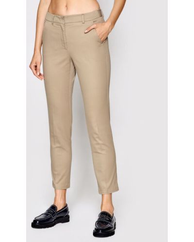 Weekend Max Mara Szövet nadrág Zanna 51360329 Bézs Slim Fit