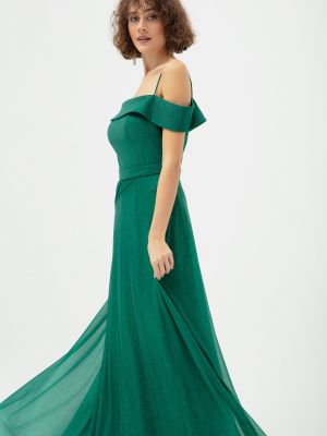 Večernja haljina s lađastim izrezom Lafaba zelena