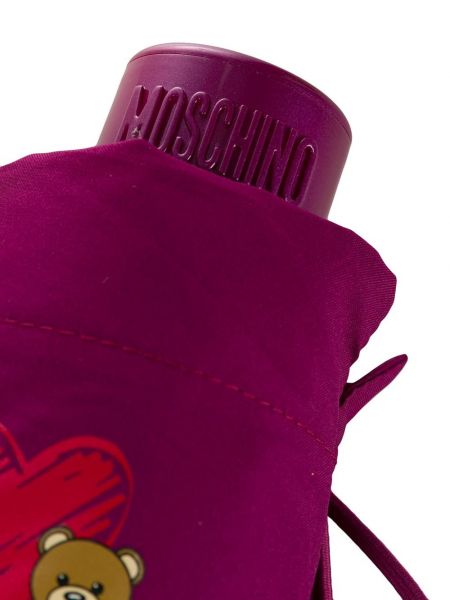 Paraguas con corazón Moschino violeta