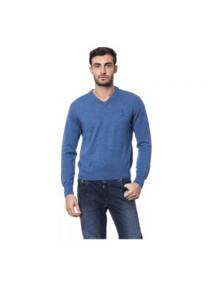 Sweter wełniany z wełny merino Billionaire niebieski