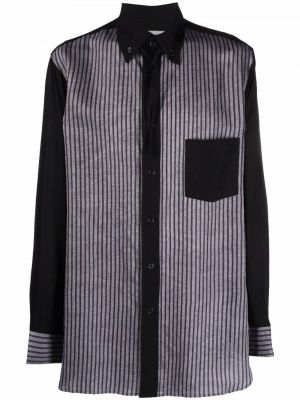 Chemise à rayures Yohji Yamamoto noir