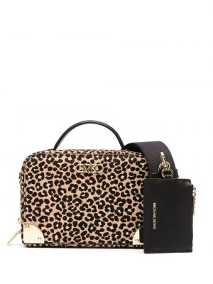 Kožená nákupná taška s potlačou s leopardím vzorom Michael Michael Kors