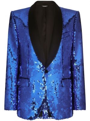 Selyem gombolt flitteres öltöny Dolce & Gabbana - kék