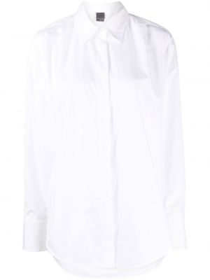 Oversized βαμβακερό πουκάμισο Lorena Antoniazzi λευκό
