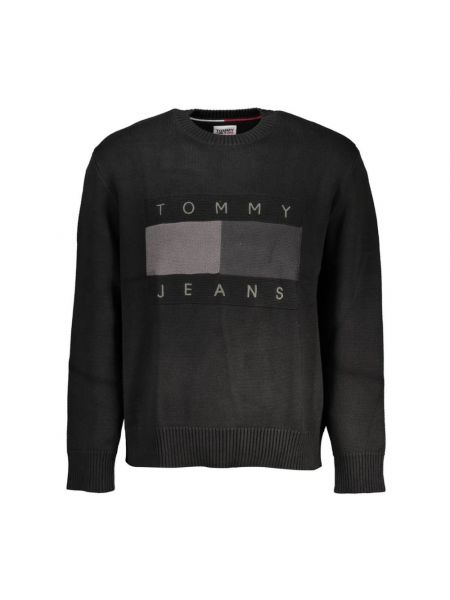 Dzianinowy sweter z długim rękawem Tommy Jeans czarny