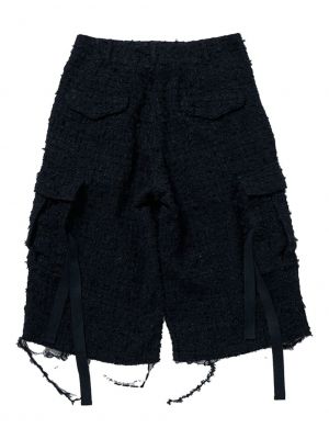 Tweed cargo shorts Doublet schwarz