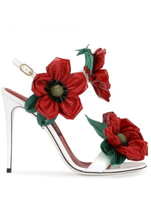 Сандали с ток на цветя Dolce & Gabbana