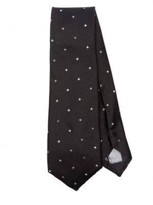 Svilena kravata s uzorkom zvijezda Paul Smith crna
