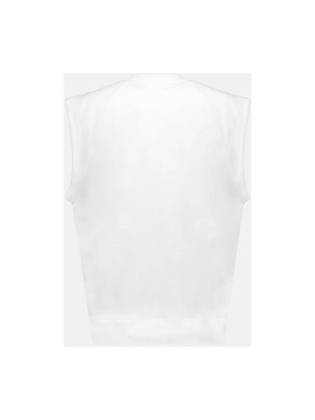 Top de algodón de tela jersey Prada blanco