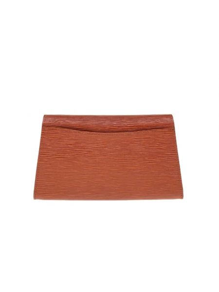 Bolso clutch de cuero Louis Vuitton Vintage marrón