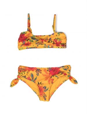 Printti kukka tankini tytöille Zimmermann Kids keltainen