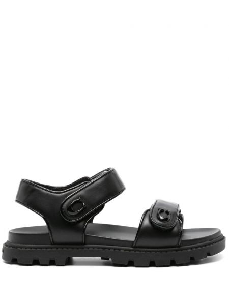 Kožené sandále Coach čierna