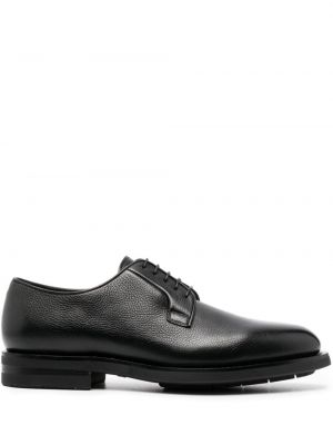 Pantofi derby cu șireturi din piele din dantelă Santoni negru
