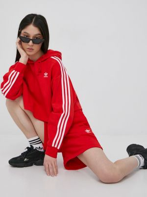 Hoodie s kapuljačom Adidas Originals crvena