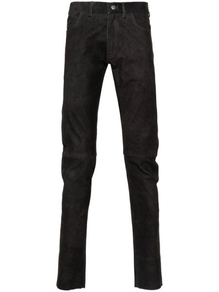 Kožené kalhoty Giorgio Brato černé