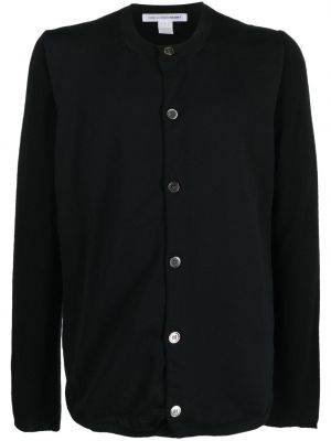 Dun strikkegenser med knapper med button down-krage Comme Des Garcons Shirt svart