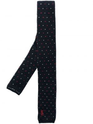 Kötött hímzett nyakkendő Yves Saint Laurent Pre-owned